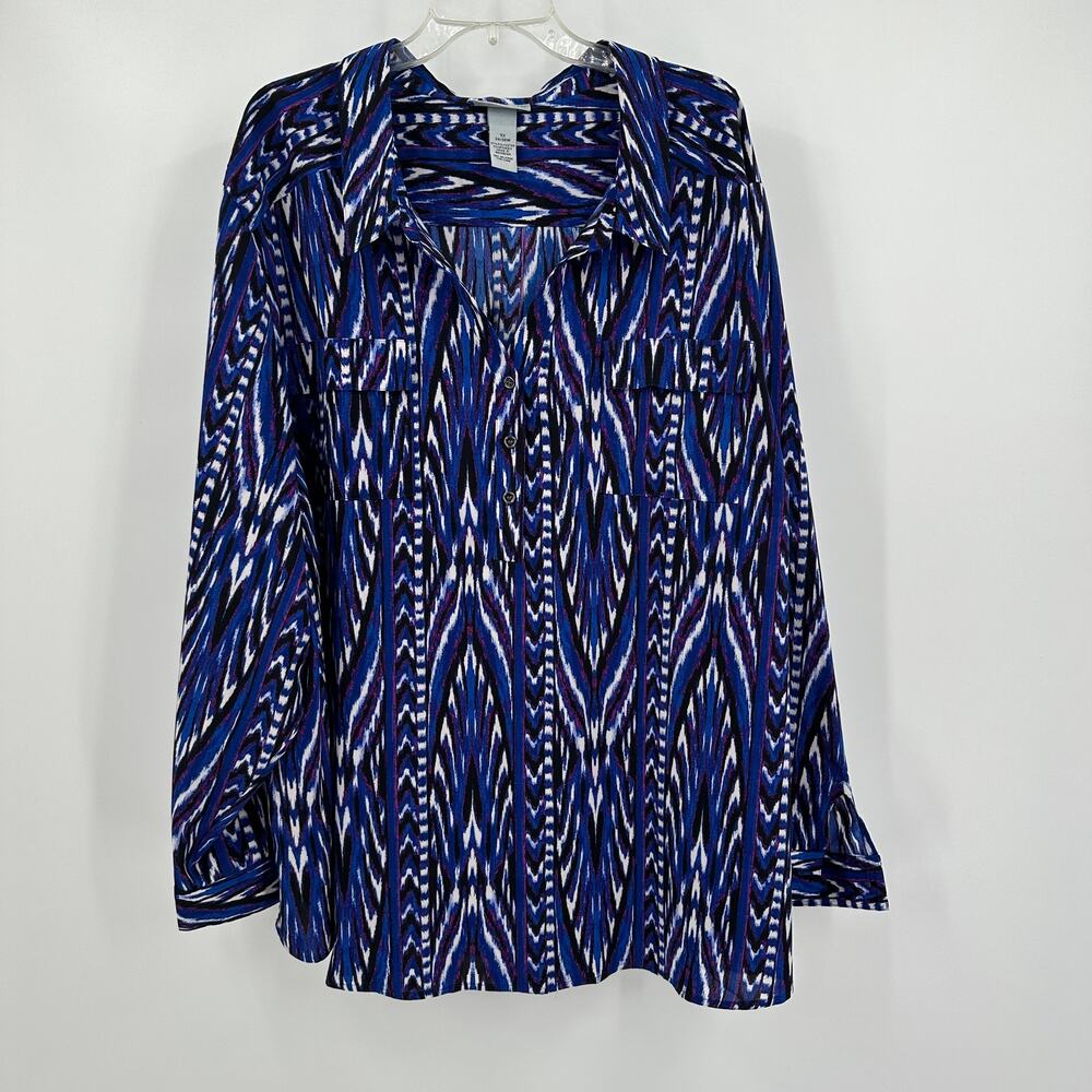 Catherines Size 5x Boho Abstract Geometric Print … - image 1